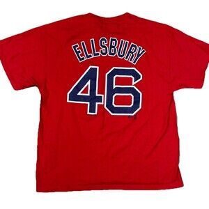 Majestic BOSTON RED SOX Mens Large T-Shirt Jersey ELLSBURY #46